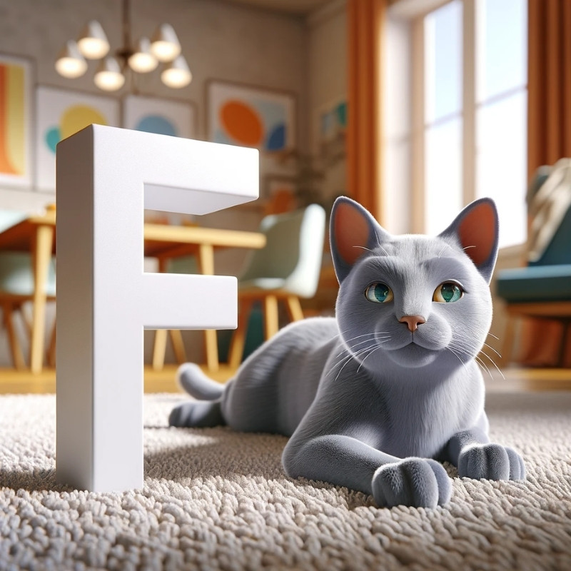 Russian Blue names starting with letter F