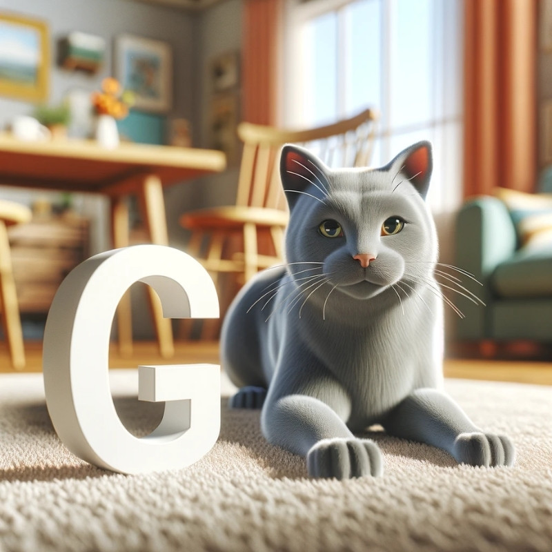 Russian Blue names starting with letter G