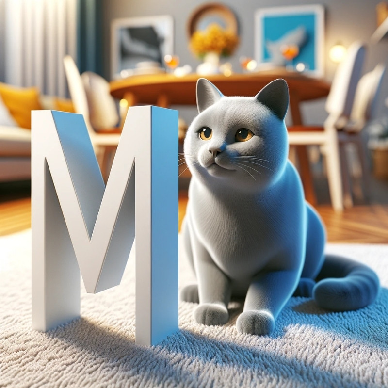Russian Blue names starting with letter M