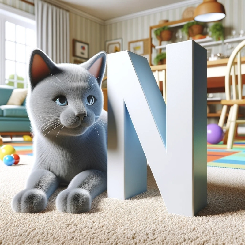 Russian Blue names starting with letter N
