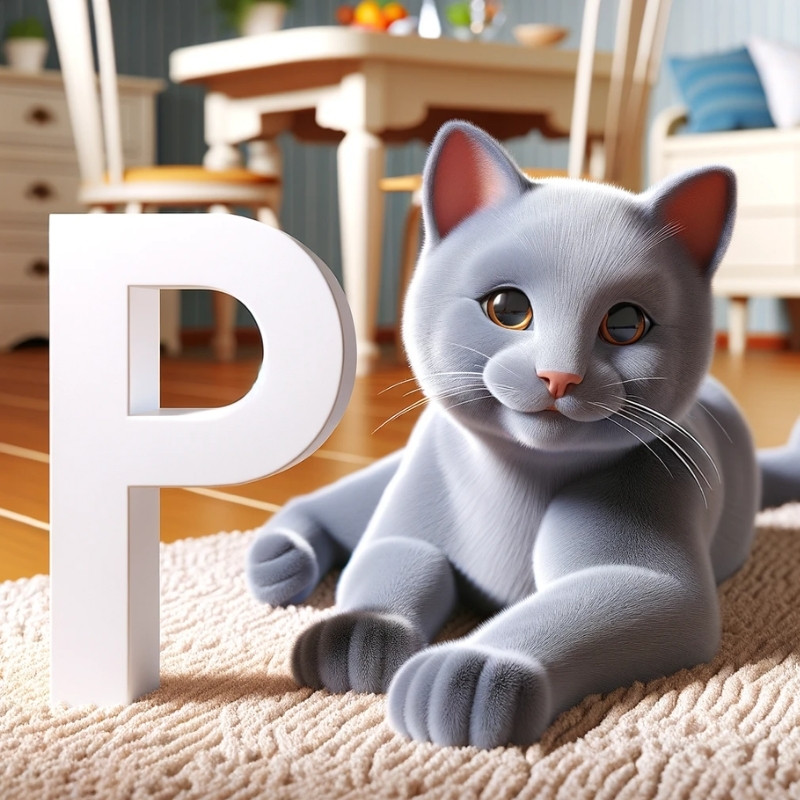 Russian Blue names starting with letter P