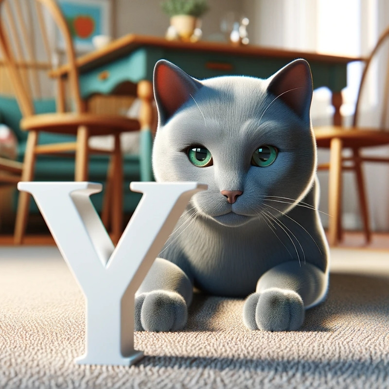 Russian Blue names starting with letter Y