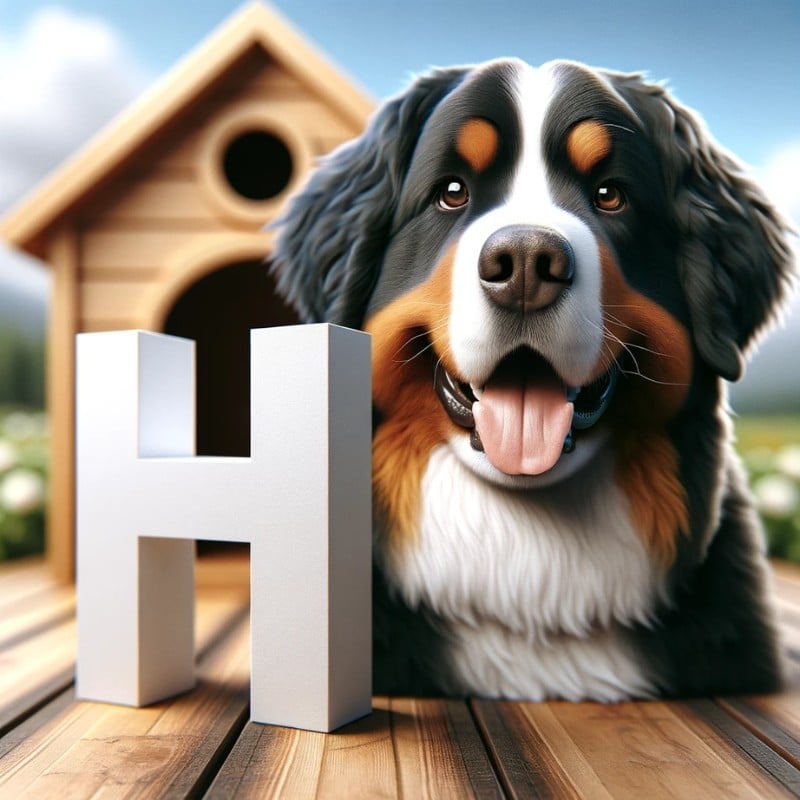 bernese mountain dogs names starting with letter H