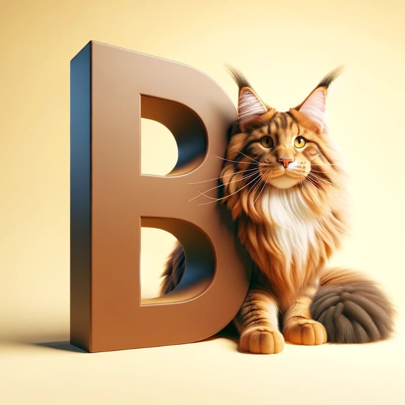 maine coon cat names starting with letter B