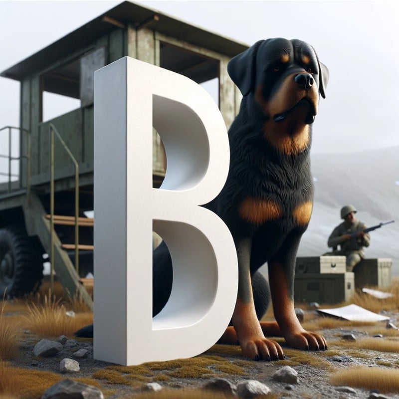 rottweiler names starting with letter B