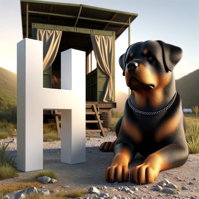 rottweiler names starting with letter H