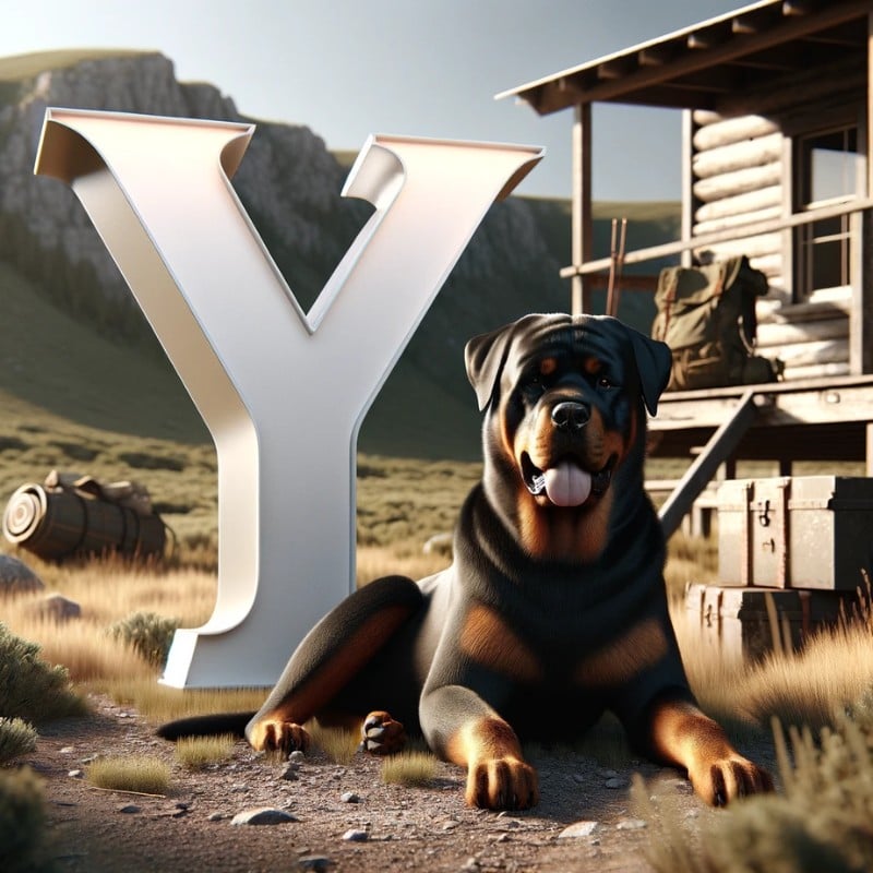 rottweiler names starting with letter Y