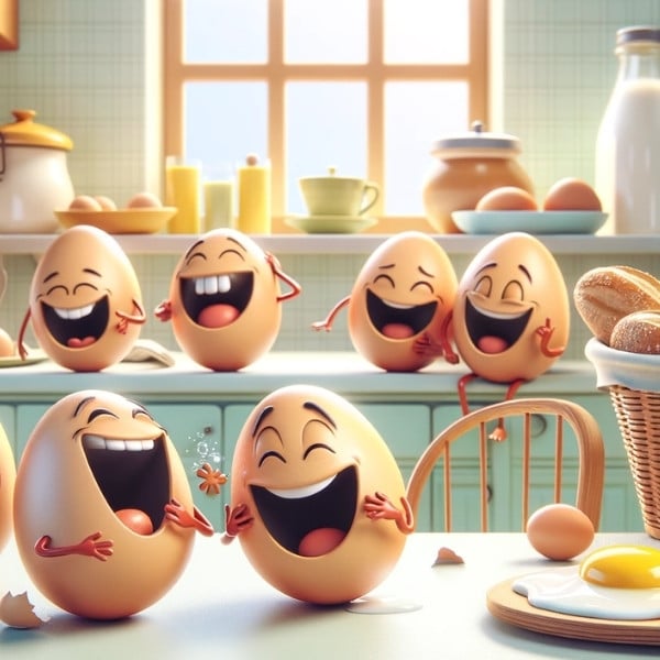 Why don’t eggs tell jokes_ They’d crack each other up!