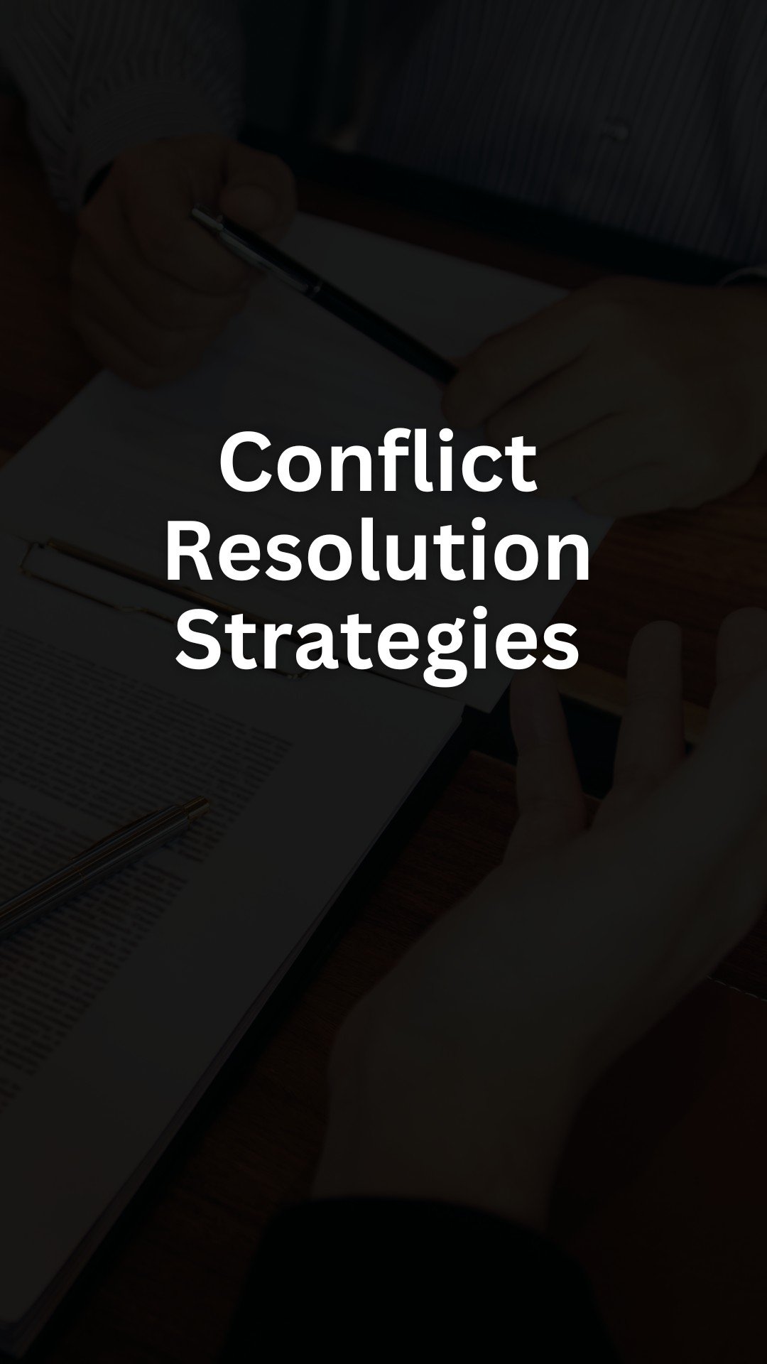 Conflict Resolution Strategies