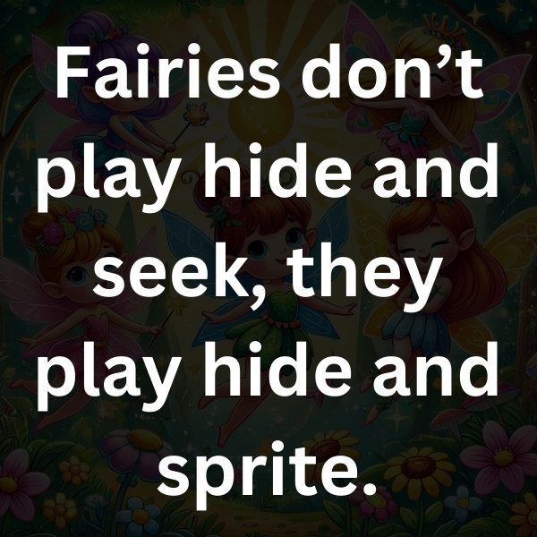 Fairies don’t play hide and seek, they play hide and sprite