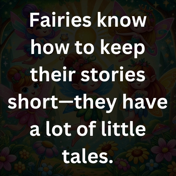 Fairies know how to keep their stories short—they have a lot of little tales