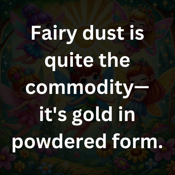 Fairy dust is quite the commodity—it's gold in powdered form.
