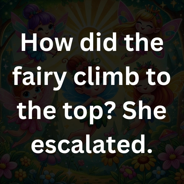How did the fairy climb to the top_ She escalated