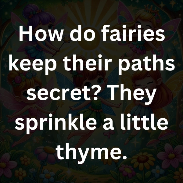 How do fairies keep their paths secret_ They sprinkle a little thyme