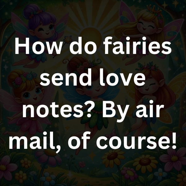 How do fairies send love notes_ By air mail, of course!
