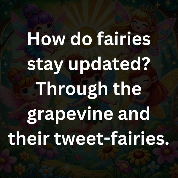 How do fairies stay updated_ Through the grapevine and their tweet-fairies