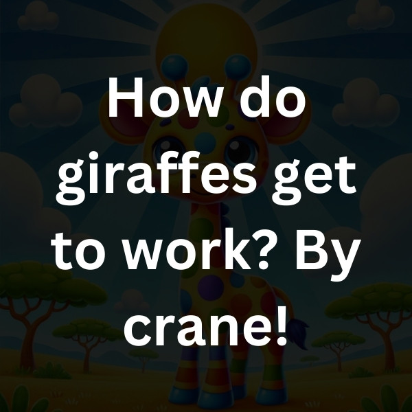 How do giraffes get to work_ By crane!