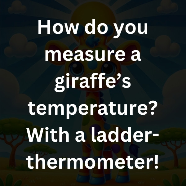 How do you measure a giraffe’s temperature_ With a ladder-thermometer!