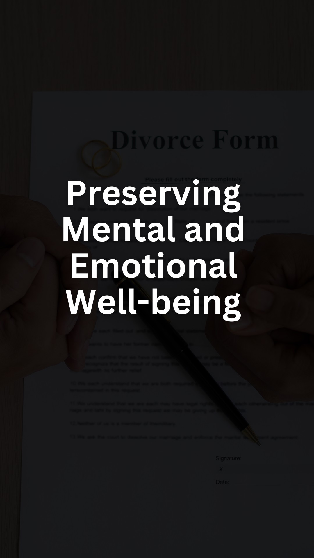 Preserving Mental and Emotional Well-being