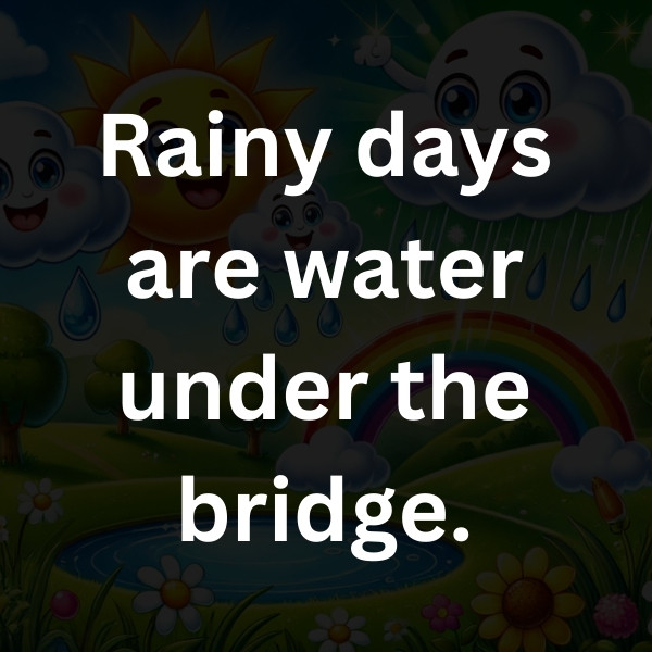 Rainy days are water under the bridge