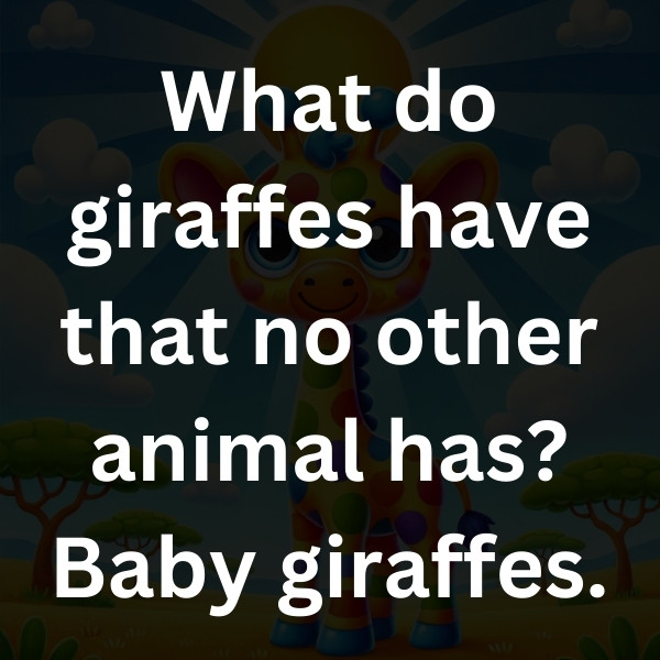 What do giraffes have that no other animal has_ Baby giraffes