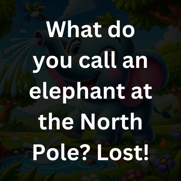 What do you call an elephant at the North Pole_ Lost!