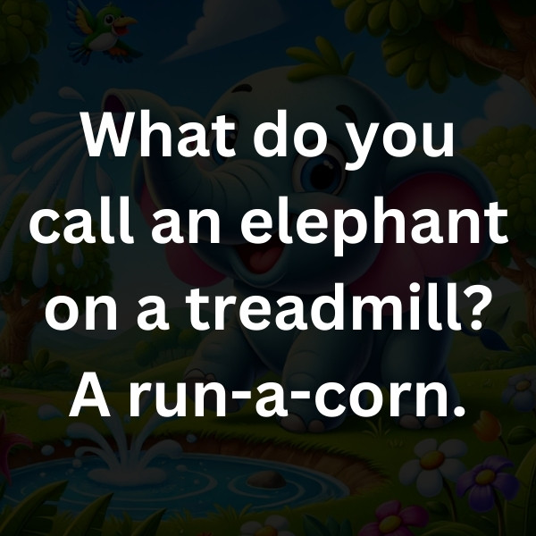 What do you call an elephant on a treadmill A run-a-corn.