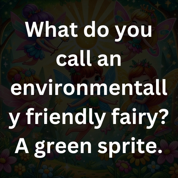 What do you call an environmentally friendly fairy_ A green sprite