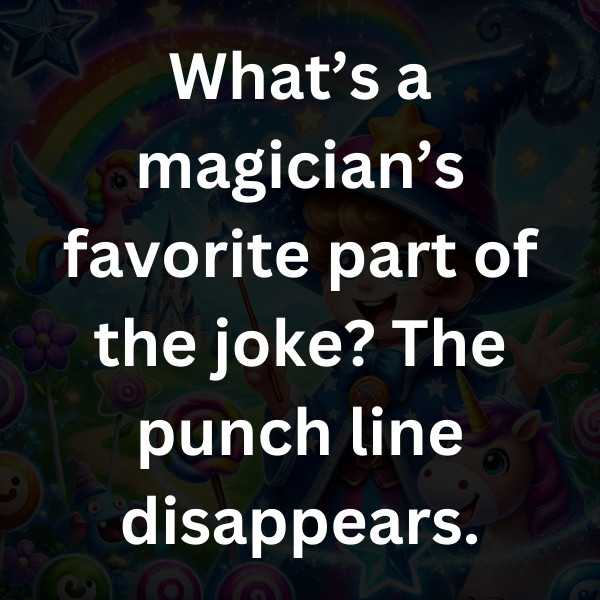 What’s a magician’s favorite part of the joke_ The punch line disappears