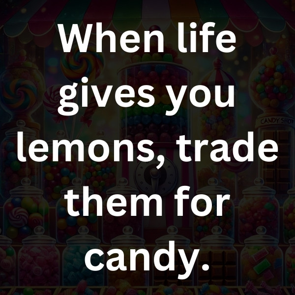 When life gives you lemons, trade them for candy
