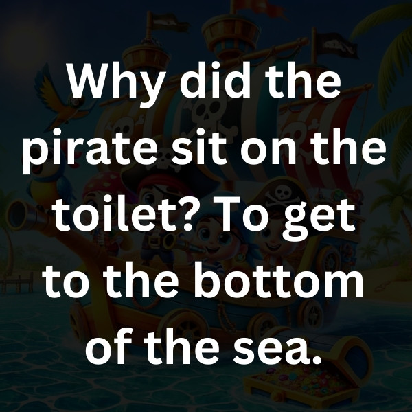 Why did the pirate sit on the toilet_ To get to the bottom of the sea