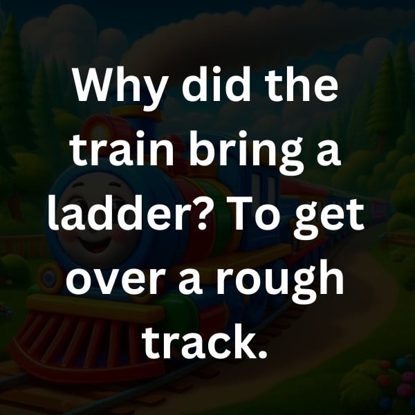 Why did the train bring a ladder_ To get over a rough track