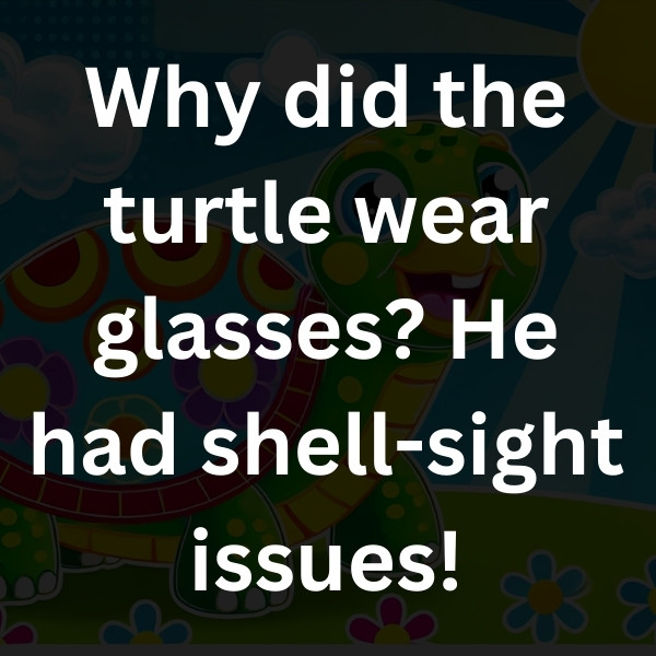 Why did the turtle wear glasses