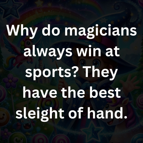 Why do magicians always win at sports_ They have the best sleight of hand