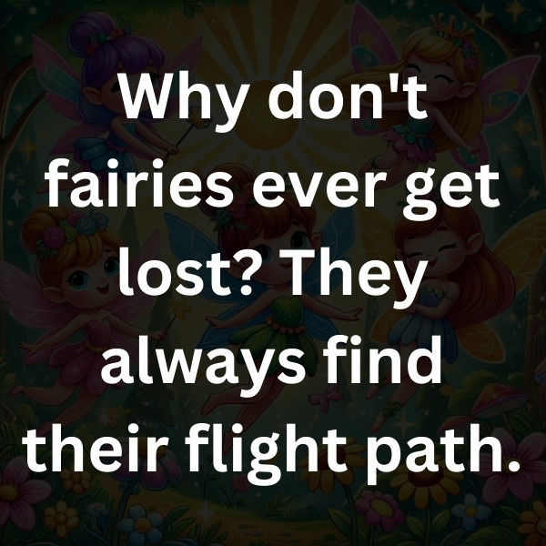 Why don't fairies ever get lost_ They always find their flight path