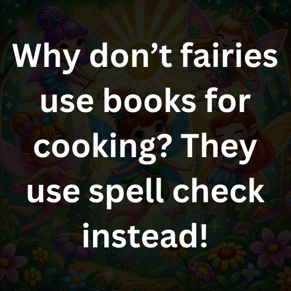 Why don’t fairies use books for cooking_ They use spell check instead!
