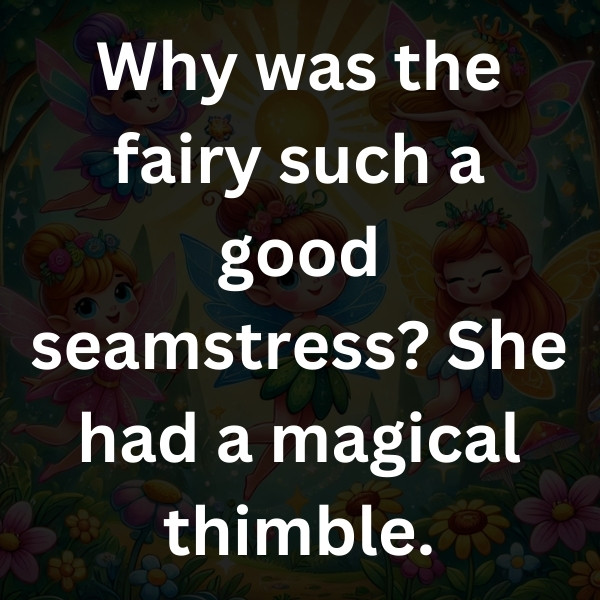 Why was the fairy such a good seamstress_ She had a magical thimble