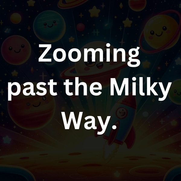 Zooming past the Milky Way.