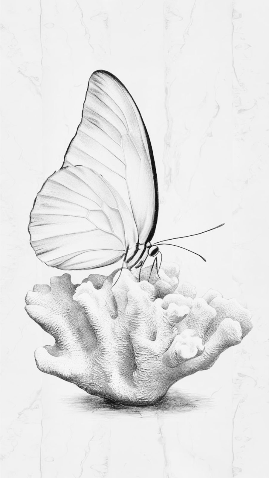 butterfly and coral