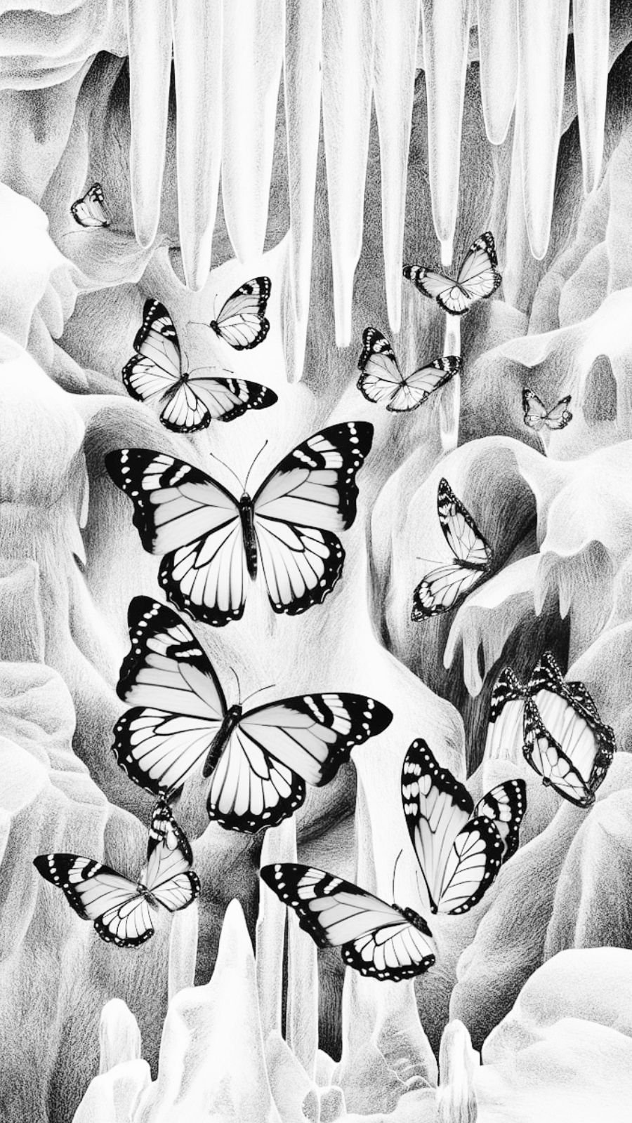 butterfly and frost