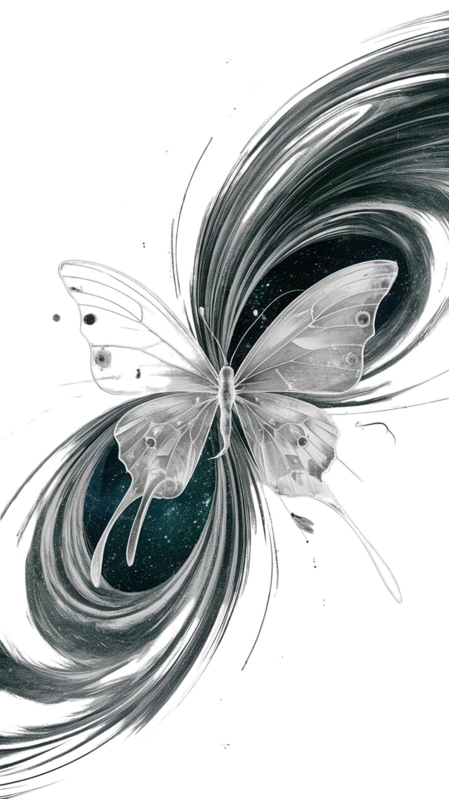 Butterfly and Galactic Swirls