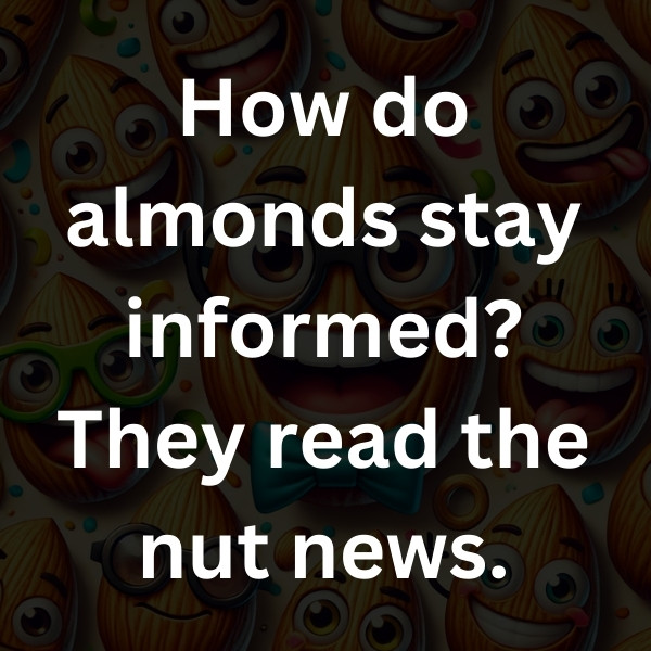 How do almonds stay informed_ They read the nut news
