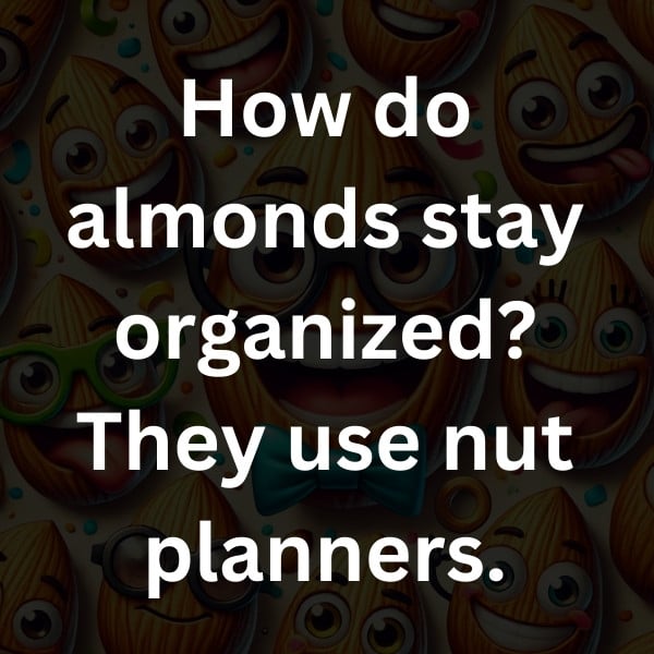 How do almonds stay organized_ They use nut planners