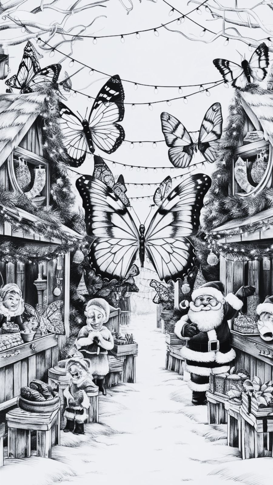 butterfly and market
