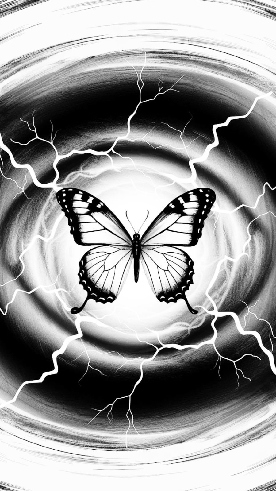 butterfly and thunderstorm