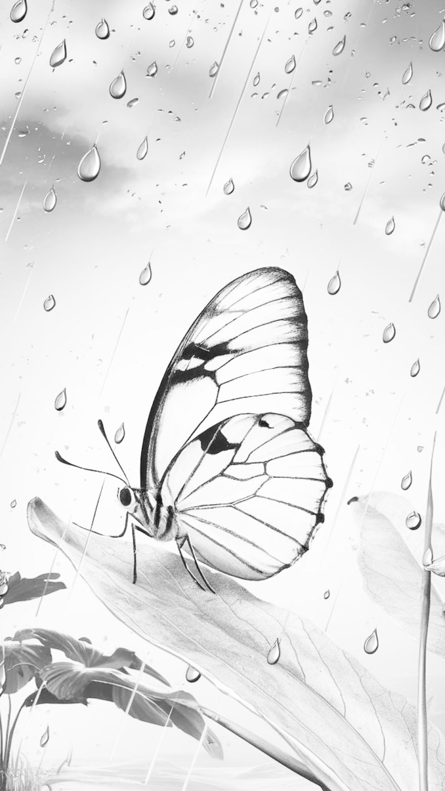butterfly and thunderstorm
