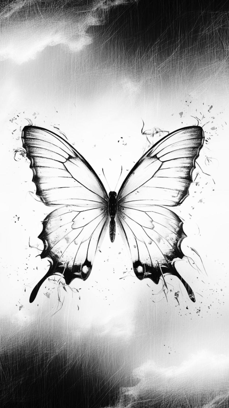 butterfly and thunderstorm