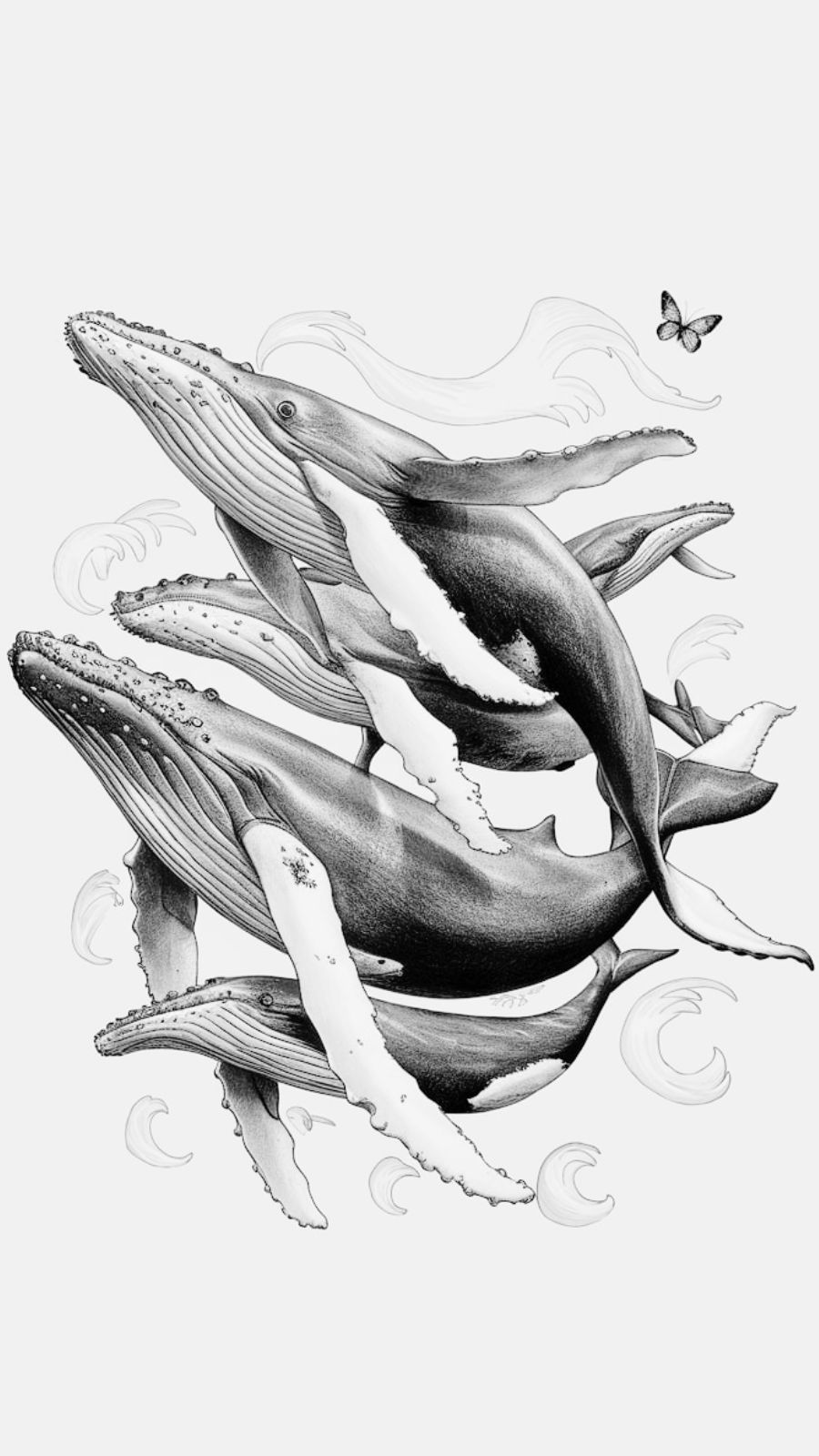 butterfly and whale