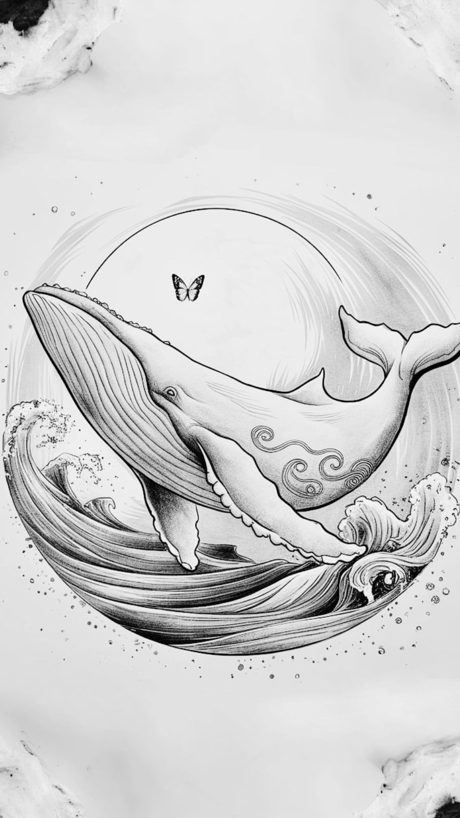 butterfly and whale