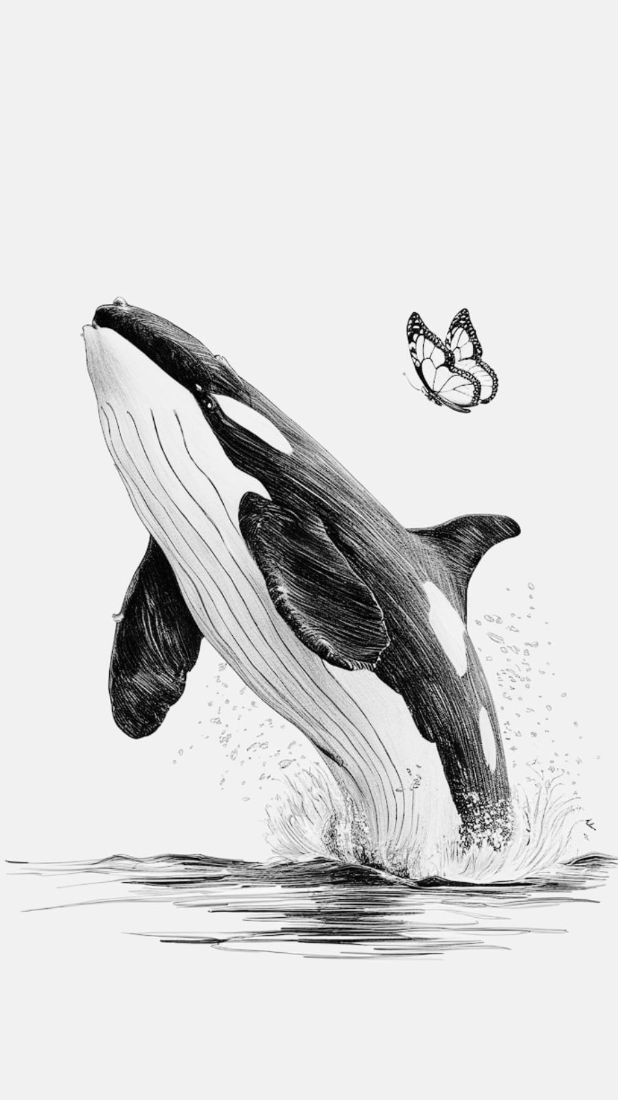 butterfly and whale